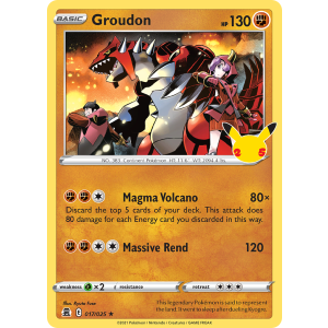 Groudon 17/25 Pokemon TCG Sword & Shield Celebrations