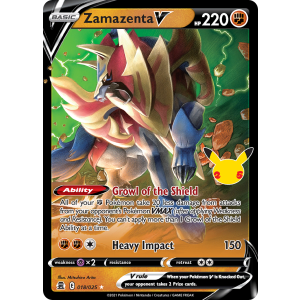 Rare Holo V Zamazenta V 18/25 Pokemon TCG Sword & Shield Celebrations