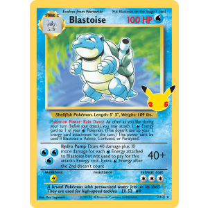 Classic Collection Blastoise 2/25 Pokemon TCG Sword & Shield Celebrations: Classic Collection