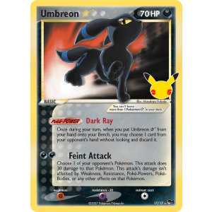 Classic Collection Umbreon 17/25 Pokemon TCG Sword & Shield Celebrations: Classic Collection