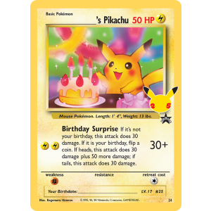 Classic Collection _____'s Pikachu 24/25 Pokemon TCG Sword & Shield Celebrations: Classic Collection