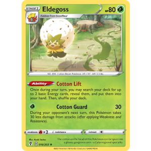 Rare Holo Eldegoss 16/203 Pokemon TCG Sword & Shield Evolving Skies