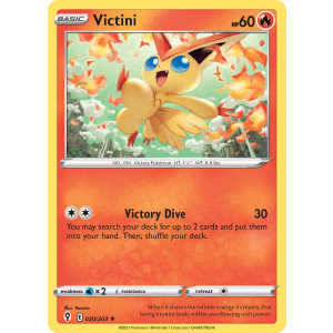 Rare Holo Victini 20/203 Pokemon TCG Sword & Shield Evolving Skies