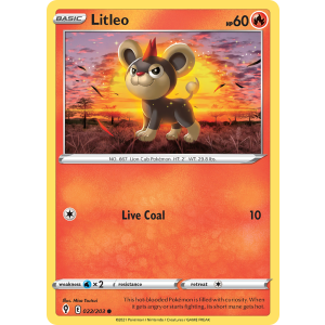 Litleo 22/203 Pokemon TCG Sword & Shield Evolving Skies