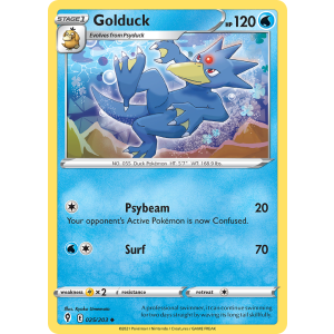 Golduck 25/203 Pokemon TCG Sword & Shield Evolving Skies