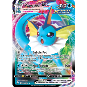 Rare Holo VMAX Vaporeon VMAX 30/203 Pokemon TCG Sword & Shield Evolving Skies