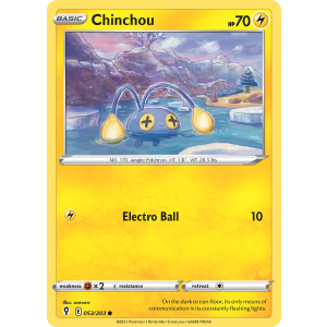 Chinchou 52/203 Pokemon TCG Sword & Shield Evolving Skies