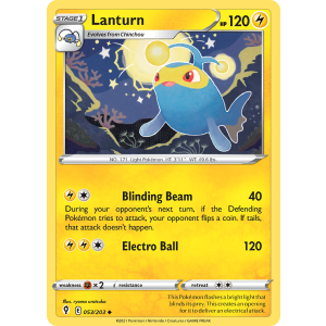 Lanturn 53/203 Pokemon TCG Sword & Shield Evolving Skies