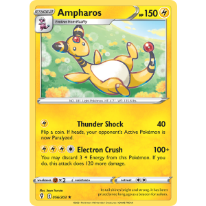 Ampharos 56/203 Pokemon TCG Sword & Shield Evolving Skies