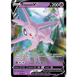 Rare Holo V Espeon V 64/203 Pokemon TCG Sword & Shield Evolving Skies