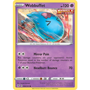 Wobbuffet 66/203 Pokemon TCG Sword & Shield Evolving Skies