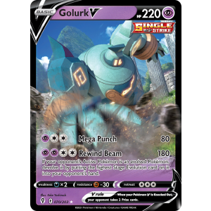 Rare Holo V Golurk V 70/203 Pokemon TCG Sword & Shield Evolving Skies