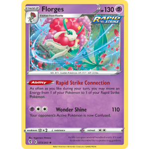 Rare Holo Florges 73/203 Pokemon TCG Sword & Shield Evolving Skies