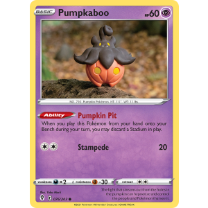 Pumpkaboo 76/203 Pokemon TCG Sword & Shield Evolving Skies