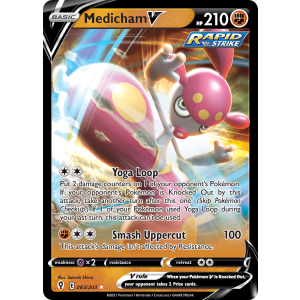 Rare Holo V Medicham V 83/203 Pokemon TCG Sword & Shield Evolving Skies