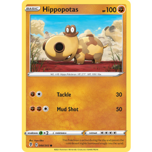 Hippopotas 84/203 Pokemon TCG Sword & Shield Evolving Skies