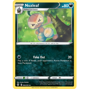 Nuzleaf 96/203 Pokemon TCG Sword & Shield Evolving Skies