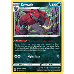 Rare Holo Zoroark 103/203 Pokemon TCG Sword & Shield Evolving Skies