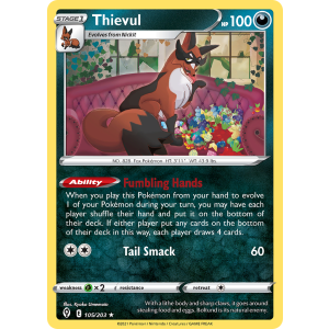 Thievul 105/203 Pokemon TCG Sword & Shield Evolving Skies