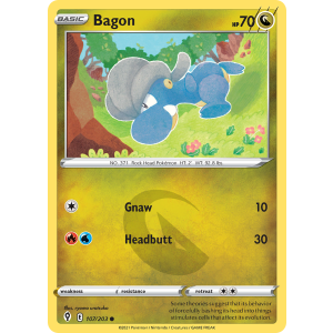 Bagon 107/203 Pokemon TCG Sword & Shield Evolving Skies