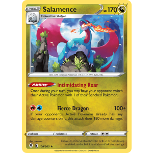 Rare Holo Salamence 109/203 Pokemon TCG Sword & Shield Evolving Skies