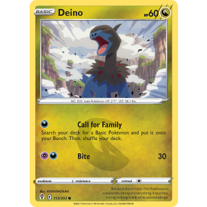 Deino 113/203 Pokemon TCG Sword & Shield Evolving Skies