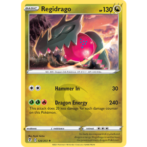 Rare Holo Regidrago 124/203 Pokemon TCG Sword & Shield Evolving Skies