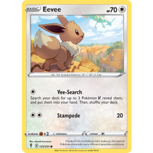 Eevee 125/203 Pokemon TCG Sword & Shield Evolving Skies