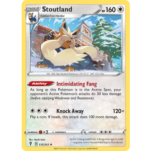 Stoutland 135/203 Pokemon TCG Sword & Shield Evolving Skies