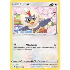 Rufflet 136/203 Pokemon TCG Sword & Shield Evolving Skies