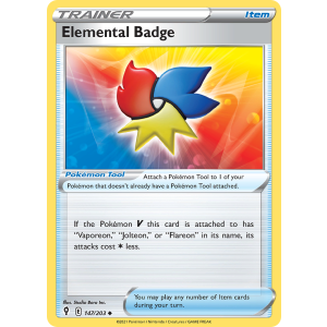 Elemental Badge 147/203 Pokemon TCG Sword & Shield Evolving Skies