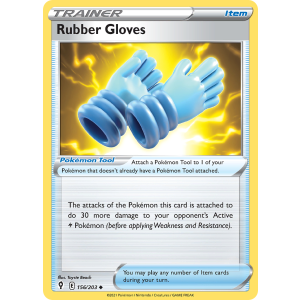 Rubber Gloves 156/203 Pokemon TCG Sword & Shield Evolving Skies