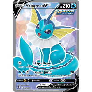 Rare Ultra Vaporeon V 172/203 Pokemon TCG Sword & Shield Evolving Skies