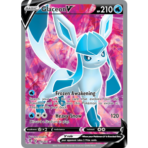 Rare Ultra Glaceon V 174/203 Pokemon TCG Sword & Shield Evolving Skies