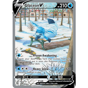 Rare Ultra Glaceon V 175/203 Pokemon TCG Sword & Shield Evolving Skies