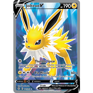 Rare Ultra Jolteon V 177/203 Pokemon TCG Sword & Shield Evolving Skies