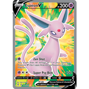 Rare Ultra Espeon V 179/203 Pokemon TCG Sword & Shield Evolving Skies