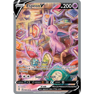 Rare Ultra Espeon V 180/203 Pokemon TCG Sword & Shield Evolving Skies