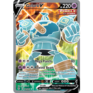 Rare Ultra Golurk V 181/203 Pokemon TCG Sword & Shield Evolving Skies