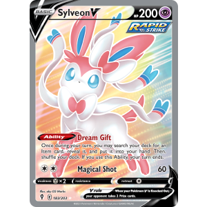 Rare Ultra Sylveon V 183/203 Pokemon TCG Sword & Shield Evolving Skies