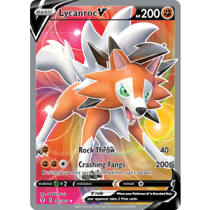 Rare Ultra Lycanroc V 187/203 Pokemon TCG Sword & Shield Evolving Skies