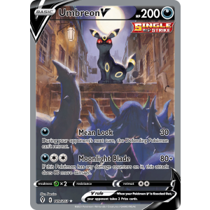 Rare Ultra Umbreon V 189/203 Pokemon TCG Sword & Shield Evolving Skies