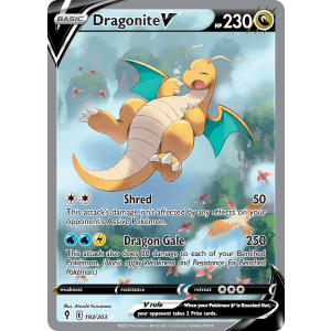 Rare Ultra Dragonite V 192/203 Pokemon TCG Sword & Shield Evolving Skies