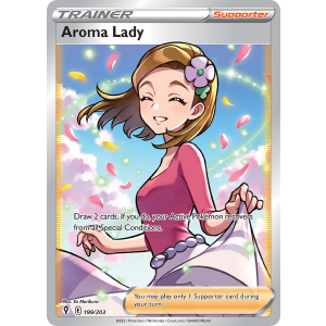 Rare Ultra Aroma Lady 199/203 Pokemon TCG Sword & Shield Evolving Skies