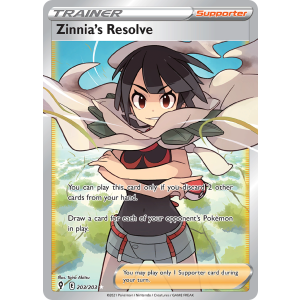 Rare Ultra Zinnia's Resolve 203/203 Pokemon TCG Sword & Shield Evolving Skies