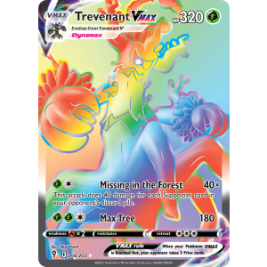 Rare Rainbow Trevenant VMAX 206/203 Pokemon TCG Sword & Shield Evolving Skies