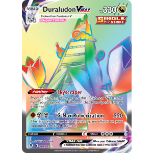 Rare Rainbow Duraludon VMAX 219/203 Pokemon TCG Sword & Shield Evolving Skies