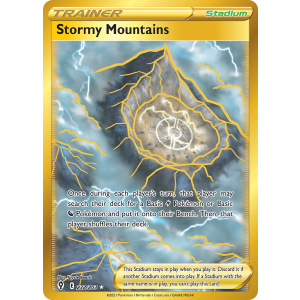 Rare Secret Stormy Mountains 232/203 Pokemon TCG Sword & Shield Evolving Skies