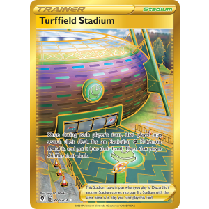 Rare Secret Turffield Stadium 234/203 Pokemon TCG Sword & Shield Evolving Skies