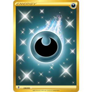 Rare Secret Darkness Energy 236/203 Pokemon TCG Sword & Shield Evolving Skies